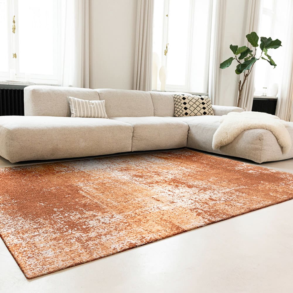 Louis de Poortere VIRGIN LAND - Teppich waschbar In-/Outdoor Orange 170x240 orange Pes - Polyester