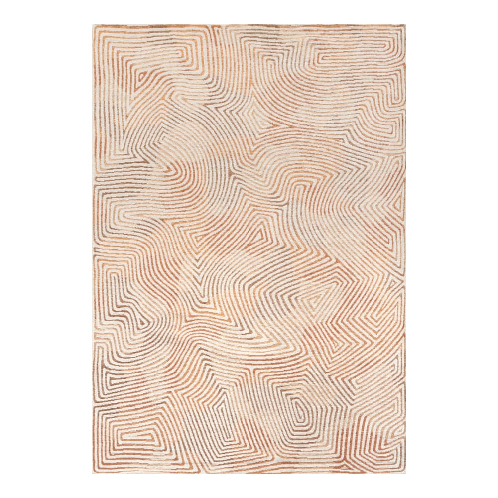 Louis de Poortere CORAL - Teppich waschbar In-/Outdoor Rot 240x340 Grau Pes - Polyester