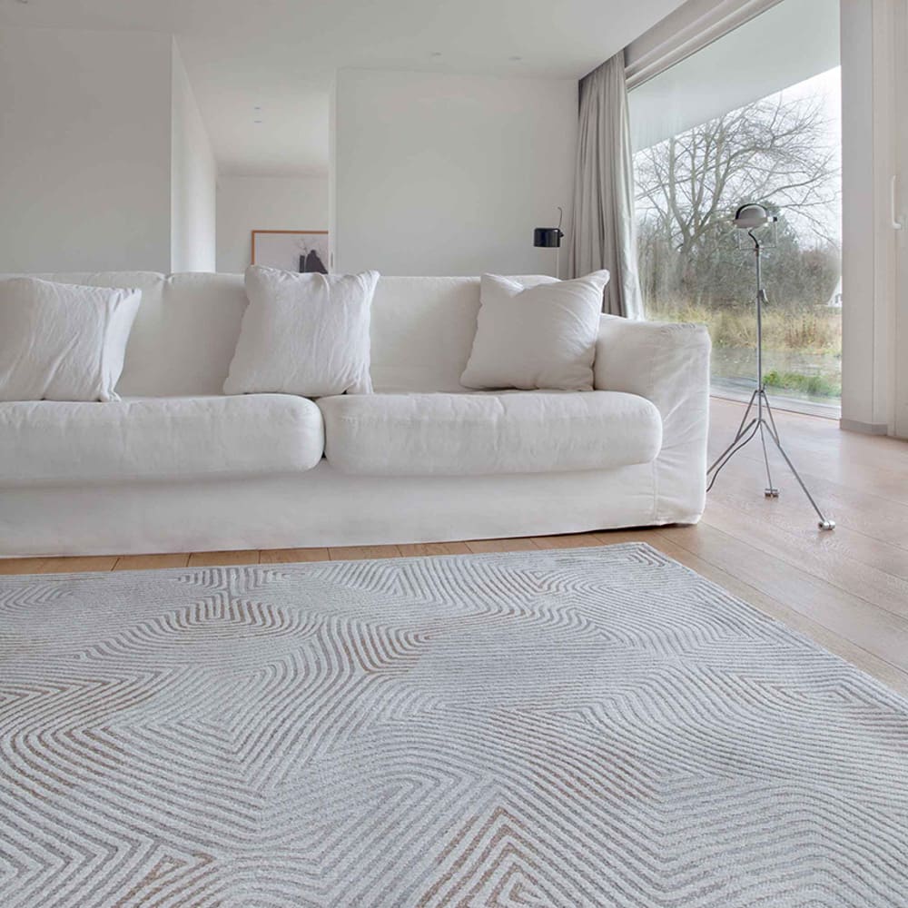 CORAL - Teppich waschbar In-/Outdoor Grau 80x150 - Maisons Du