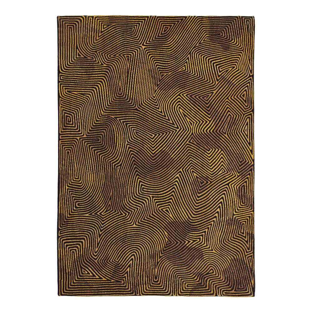 Tapis salon et chambre tissé plat 140x200 cm Marron