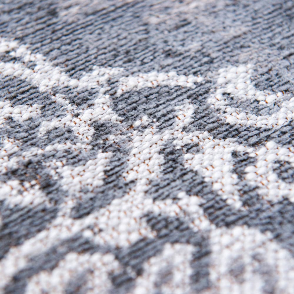 Tapis salon et chambre tissé plat 080x150 cm gris — vue 4