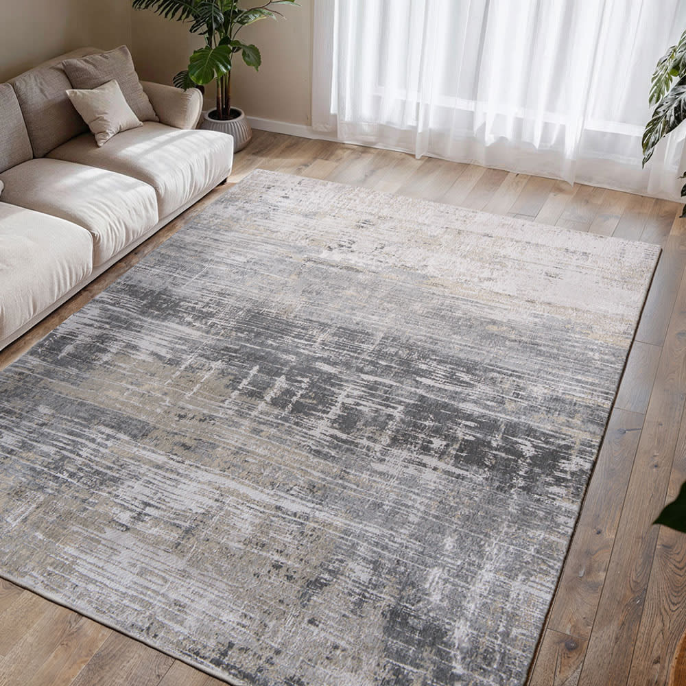STREAKS - Teppich waschbar In-/Outdoor Grau 200x280 - Maisons Du