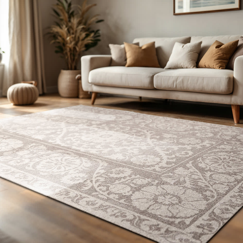 Louis de Poortere SUZANI - Teppich waschbar In-/Outdoor Beige 240x340 Beige Pes - Polyester