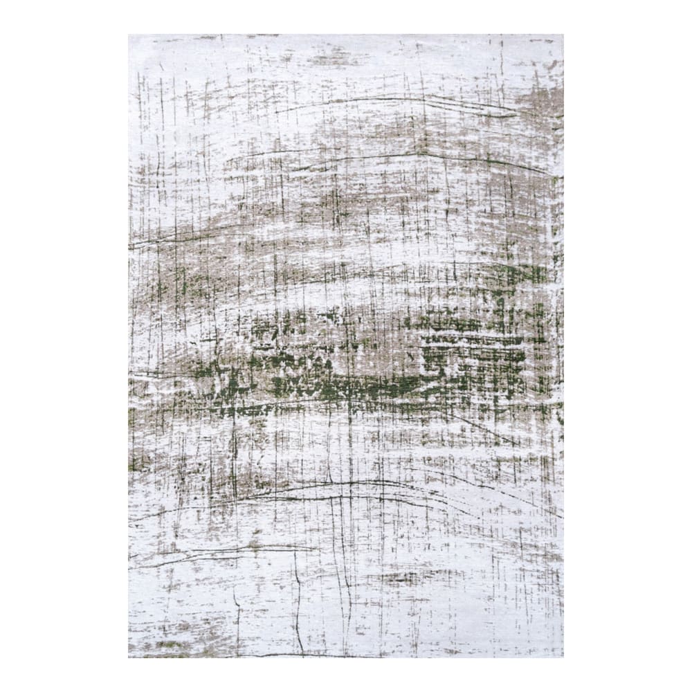 Louis de Poortere GRIFF - Teppich waschbar In-/Outdoor Grün 200x280 Weiß Pes - Polyester