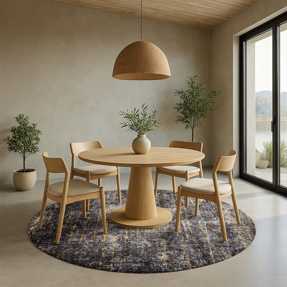 JACOB'S LADDER - Teppich waschbar In-/Outdoor Schwarz 240x240 -