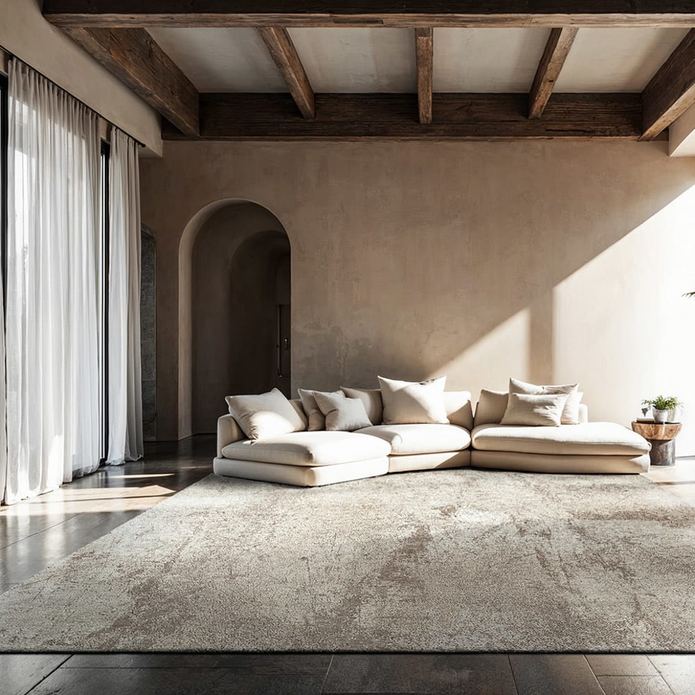 SOL - Teppich waschbar In-/Outdoor Grau 140x200 - Maisons Du
