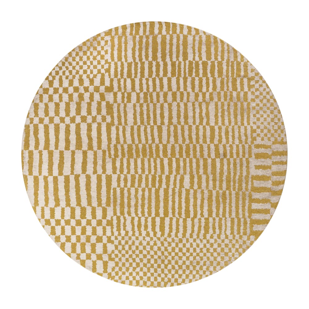 Louis de Poortere BERBER - Teppich waschbar In-/Outdoor Gelb 240x240 Gelb Pes - Polyester
