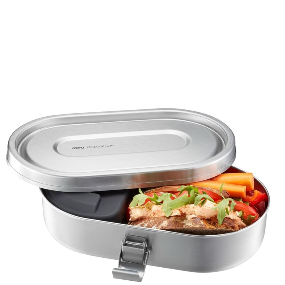 Lunchbox bento 2 pièces en acier inoxydable et silicone