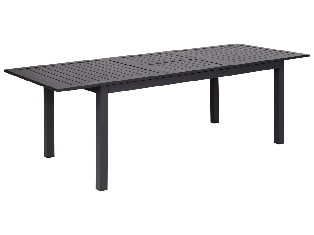 Table de jardin 8 personnes en aluminium gris