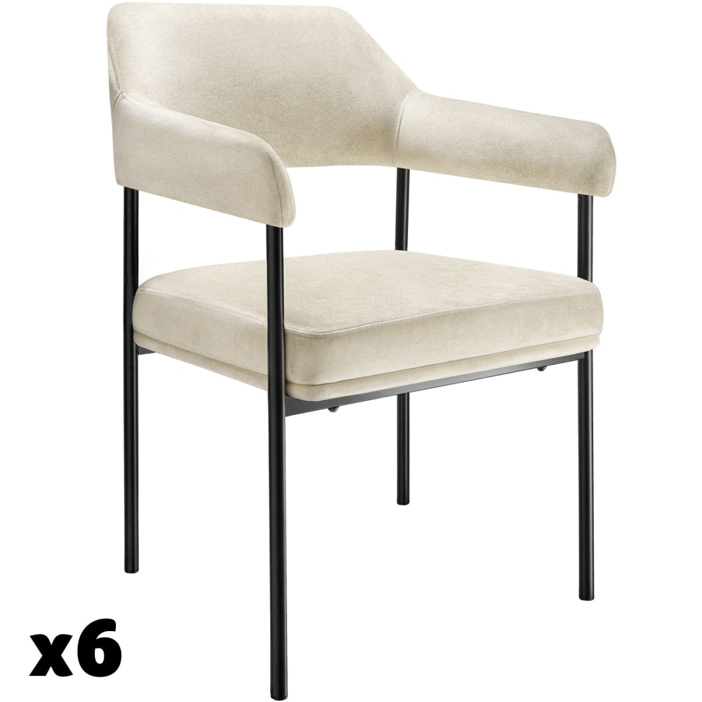Lot 6 fauteuils rembourrés - dossier