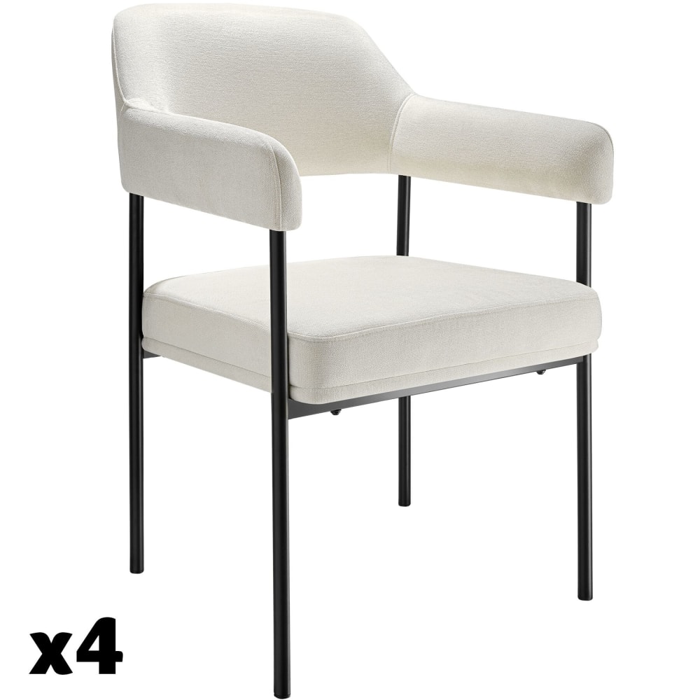 Lot 4 fauteuils rembourrés