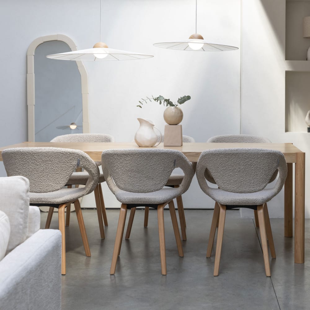 Suspension ronde en métal ø65cm - beige — vue 3