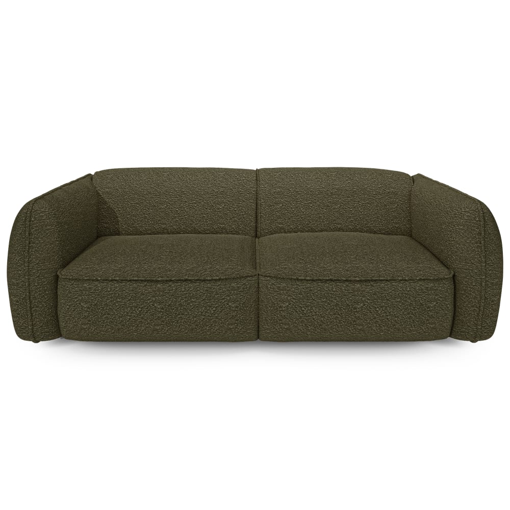 Canapé 4 places en tissu - vert olive