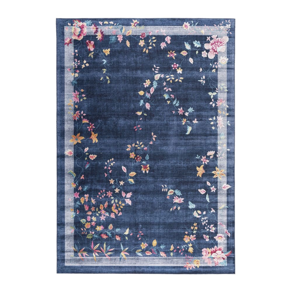 AFK Living Teppich mit englischer Nahtverarbeitung 160 x 230 cm style modern Blau Öko-Tex Zertifikat Pes - Polyester