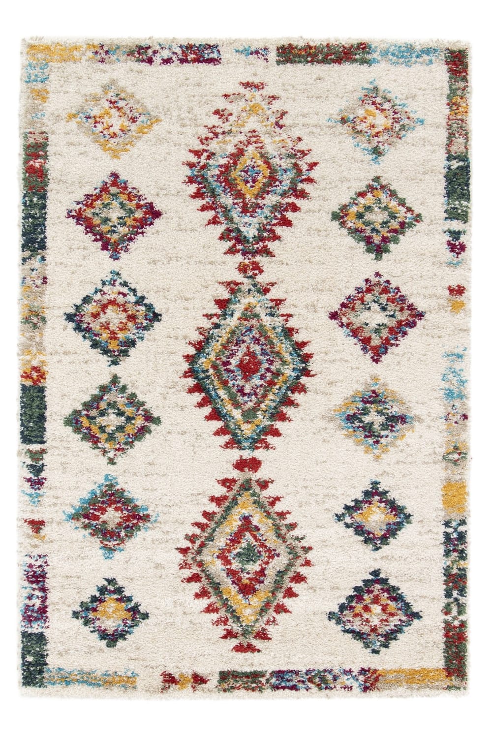 Tapis shaggy design doux et volumineux de style ethnique 120 x 170 cm