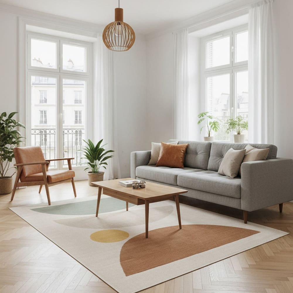 AFK Living Teppich superweich sehr grafisch 160 x 230 cm style modern Mehrfarbig Öko-Tex Zertifikat Pp - Polypropylen