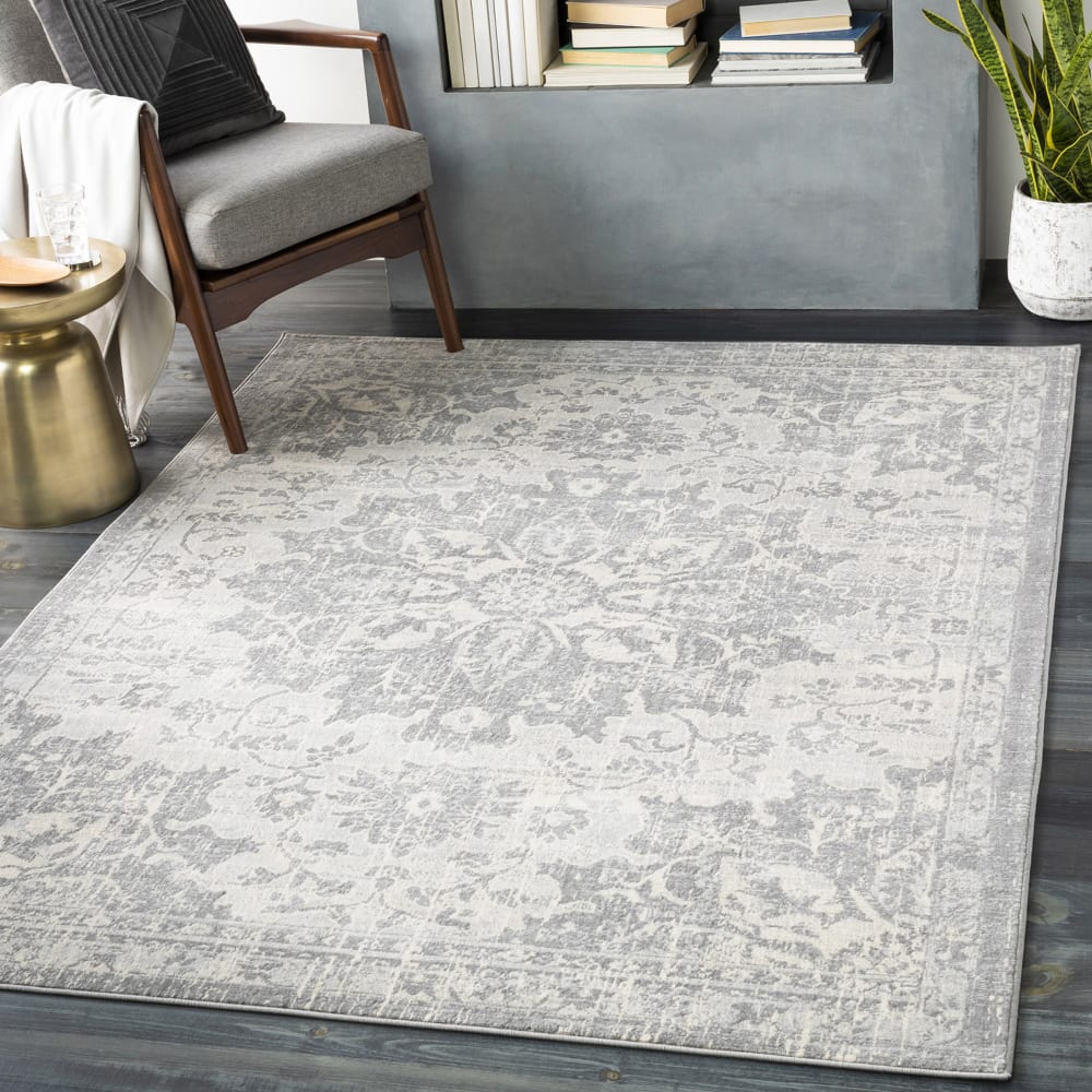 Tapis vintage oriental gris/ivoire 160x220 — vue 3