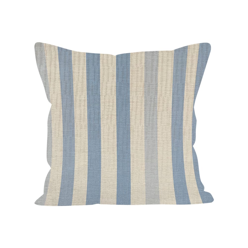 Coussin rayures polyester bleu 40x40cm