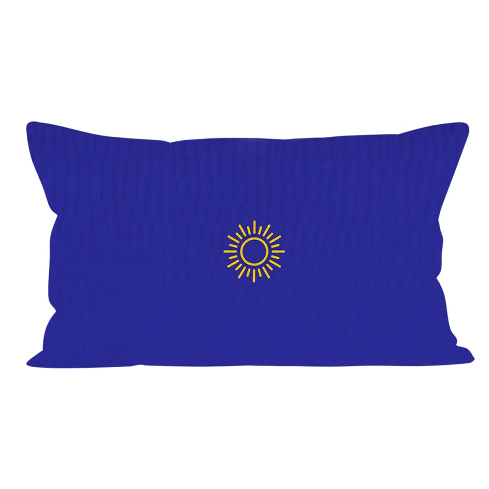 Coussin imprimé motif love&sun polyester bleu 40x67cm - Maisons du Monde