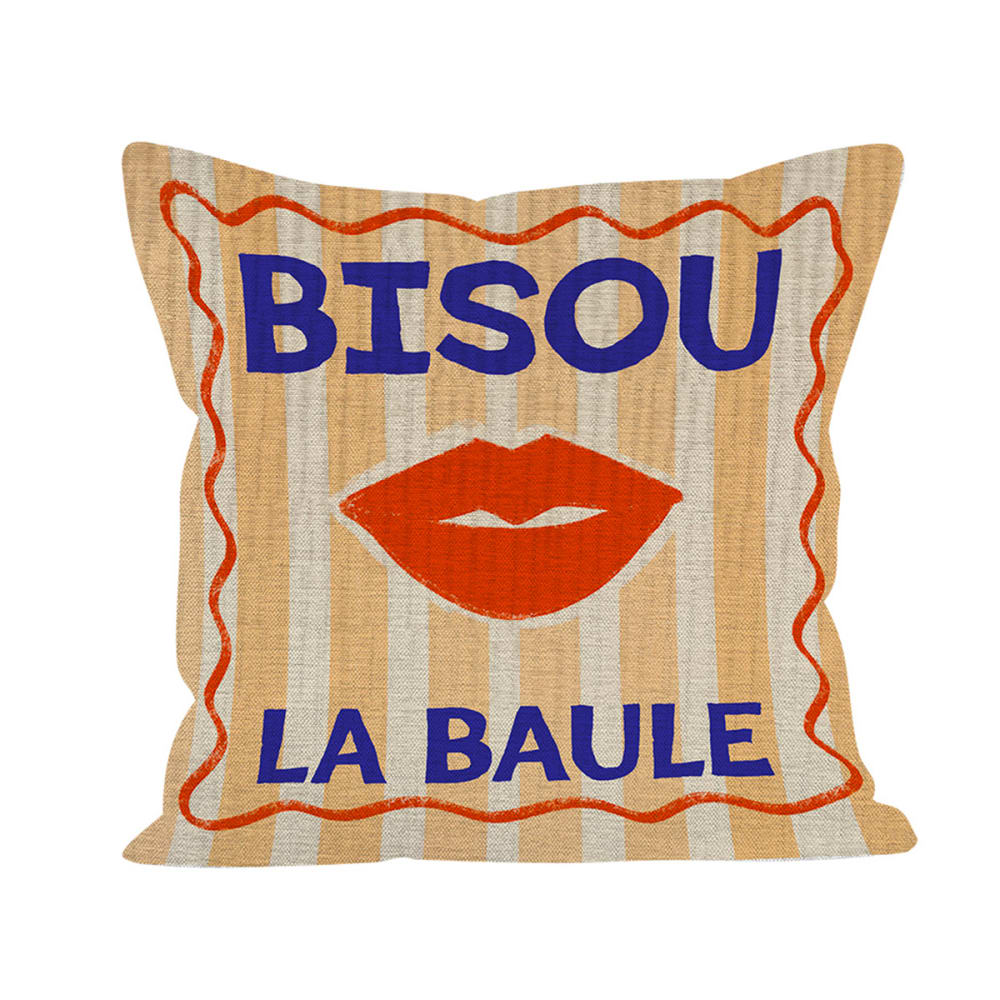 Coussin déco La Baule polyester jaune 40x40cm