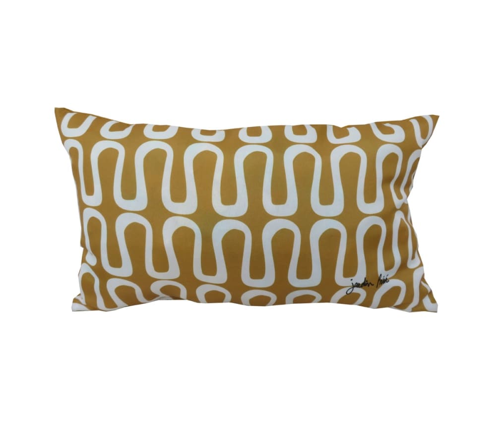 Lot de 2 coussins extérieur   50x30x15  jaune moutarde