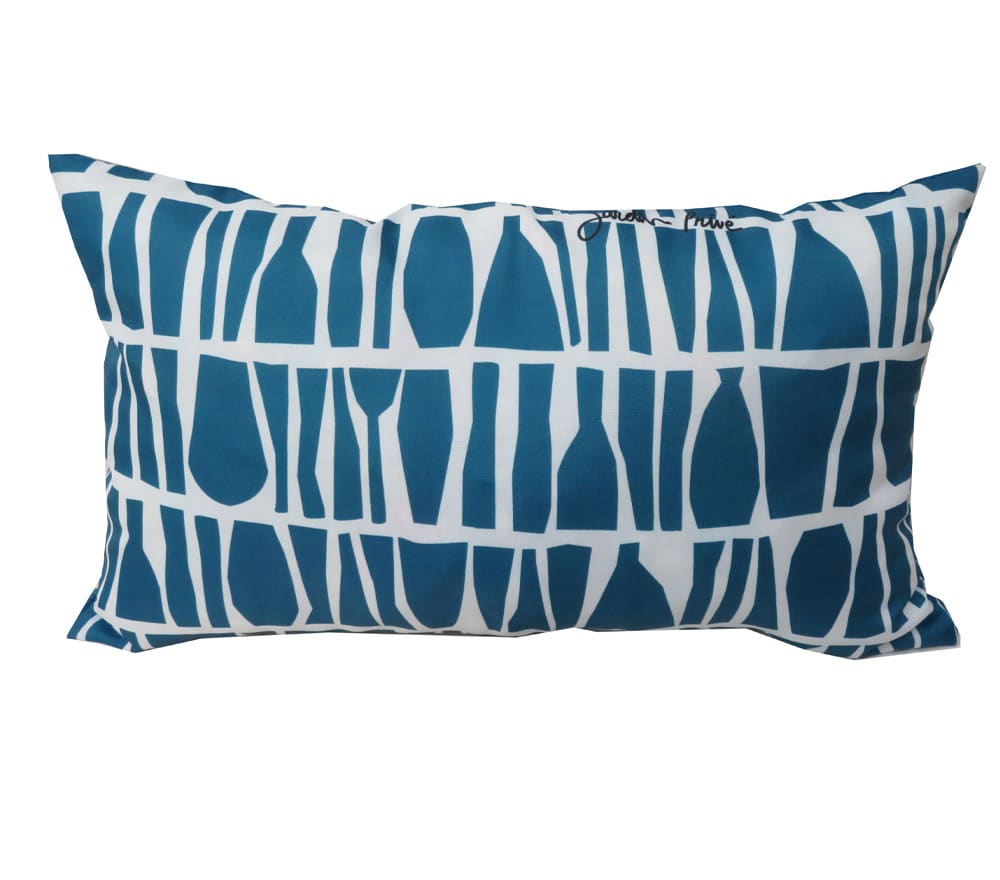 Lot de 2 coussins extérieur   50x30x15  bleu roi