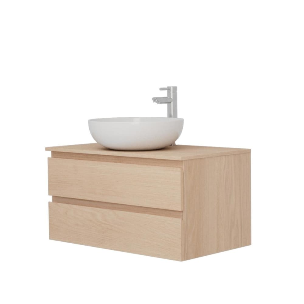 Ensemble meuble simple vasque  80 cm + vasque + robinet
