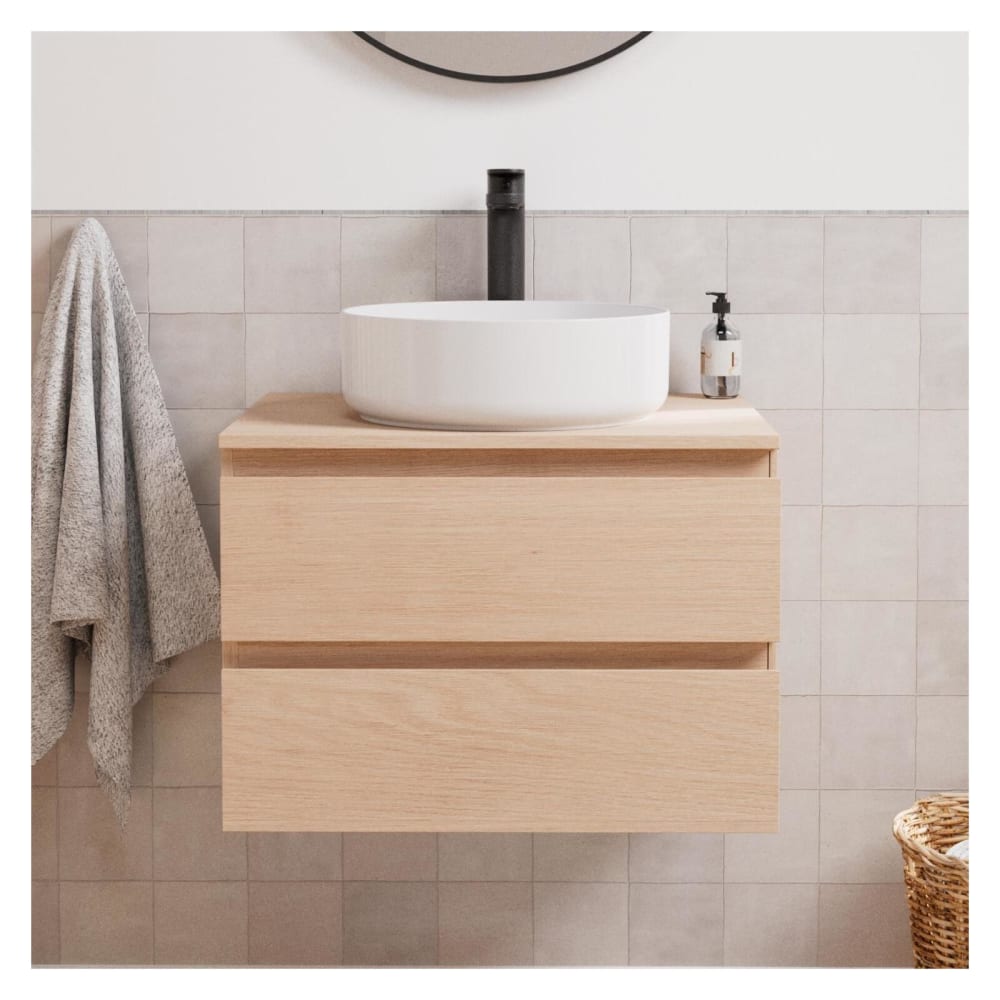 Ensemble meuble simple vasque  60 cm + vasque