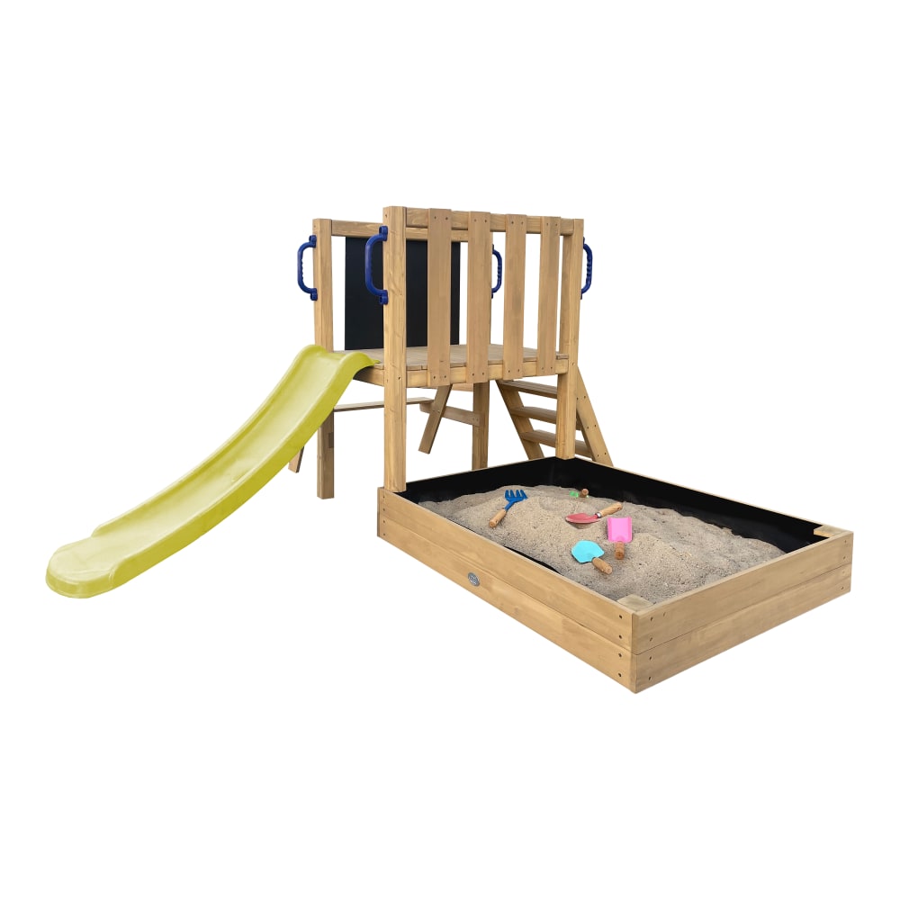 Axi Mini Spielturm mit hellgrüner Rutsche style modern - Holz