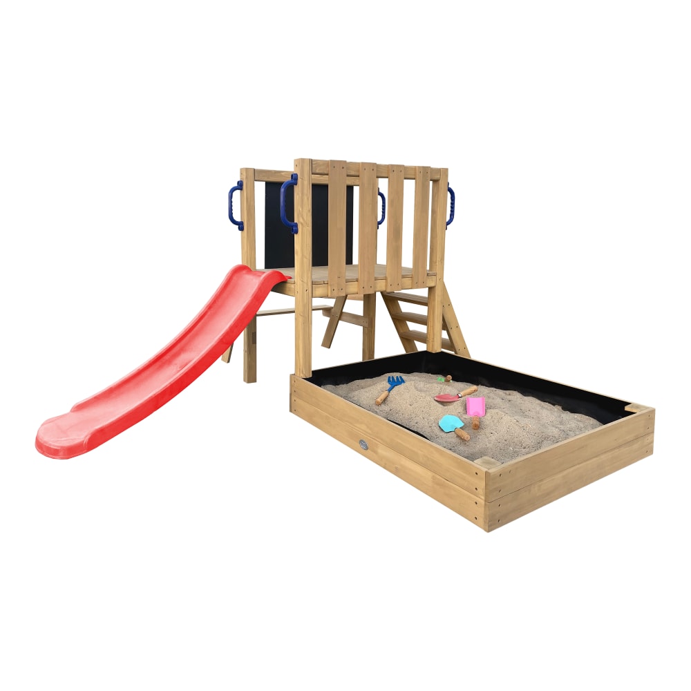 Axi Mini Spielturm mit roter Rutsche style modern - Holz