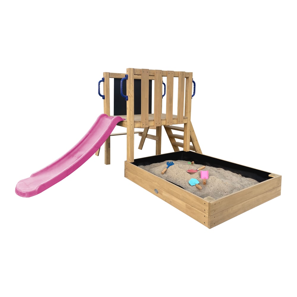Axi Mini Spielturm mit lila Rutsche style modern Violett Holz