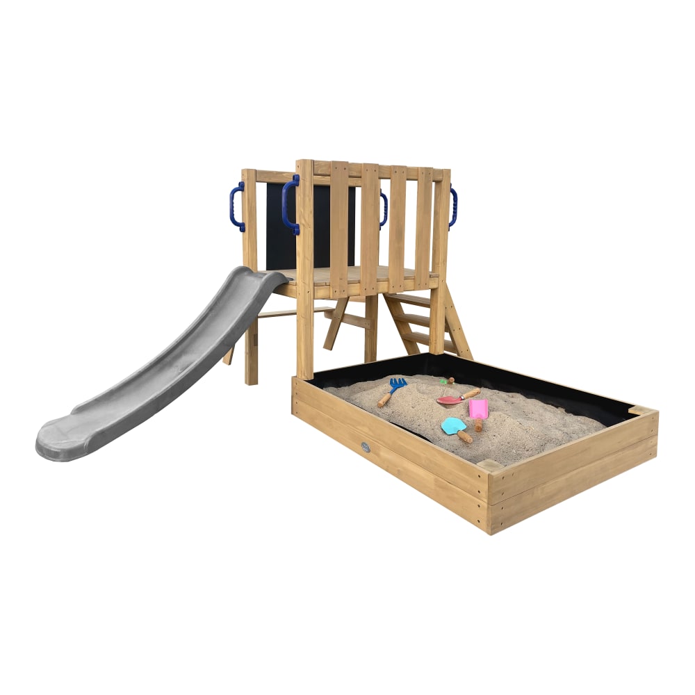 Axi Mini Spielturm mit grauer Rutsche style modern - Holz