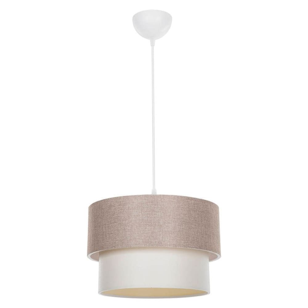 Suspension luminaire Plafonnier Ε27 beige D30x72cm