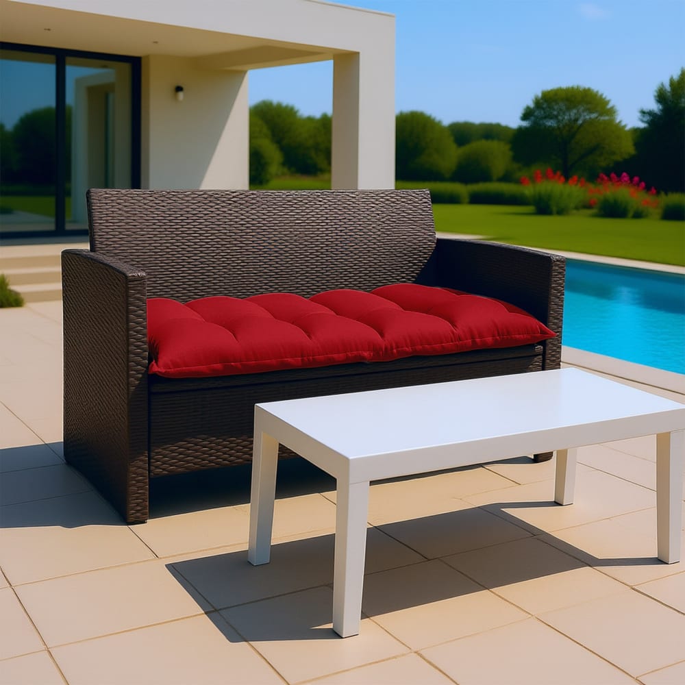 Gepolstertes Kissen Komfort Innen Außen 120x60cm - Rot - Maisons
