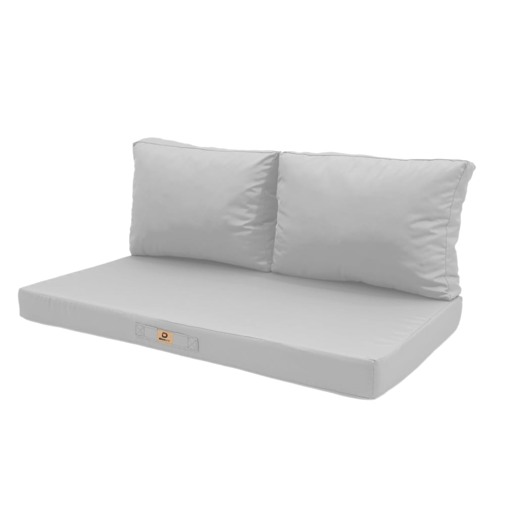 Coussins pour salon de jardin déhoussable 100x50cm Gris galet