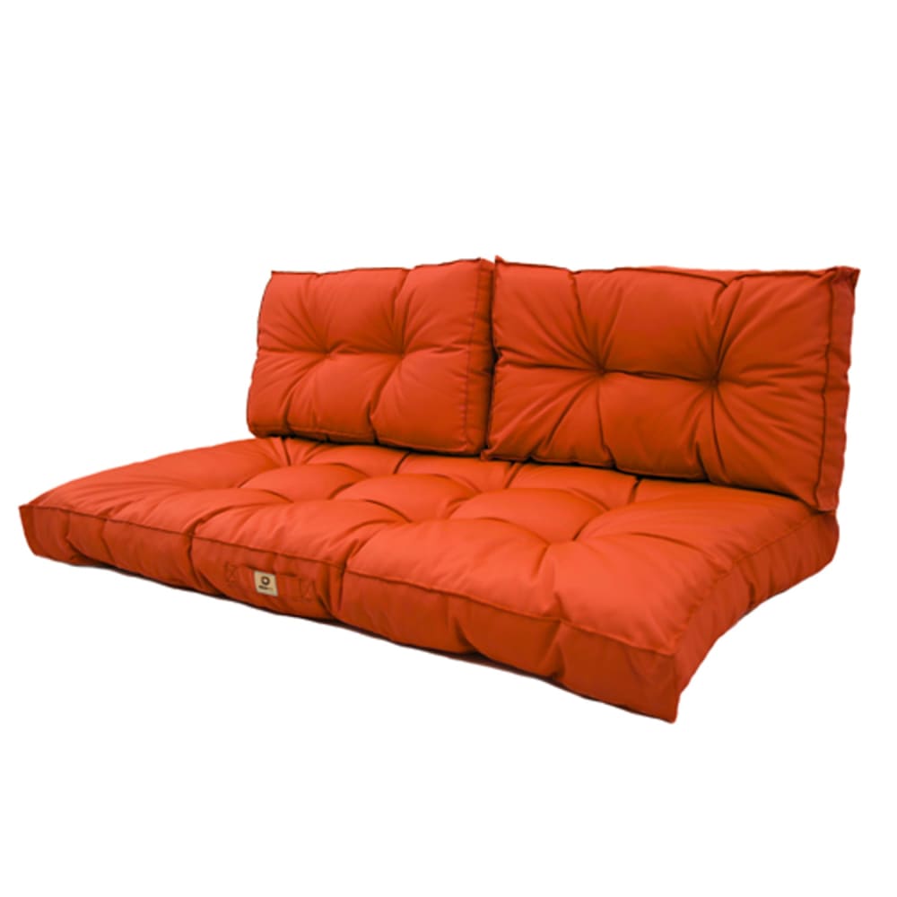 Coussins pour salon de jardin capitonné 120x60cm orange