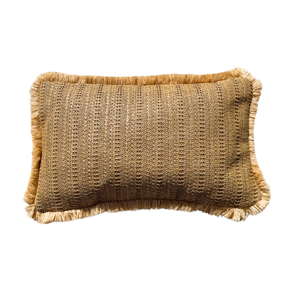 Coussin effet raphia - Uni - Rectangle - 30x50cm