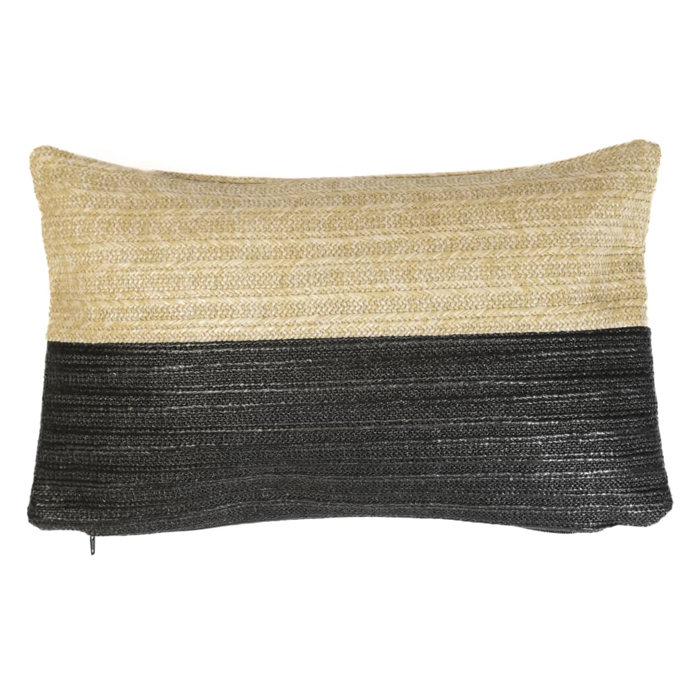 Coussin effet raphia - Bi-colore - Rectangle - 30x50cm