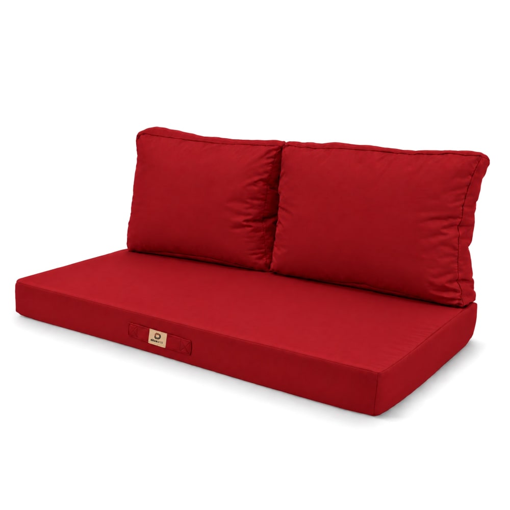 Abnehmbare Garten-Lounge-Kissen 100x50cm Rot - Maisons Du Monde