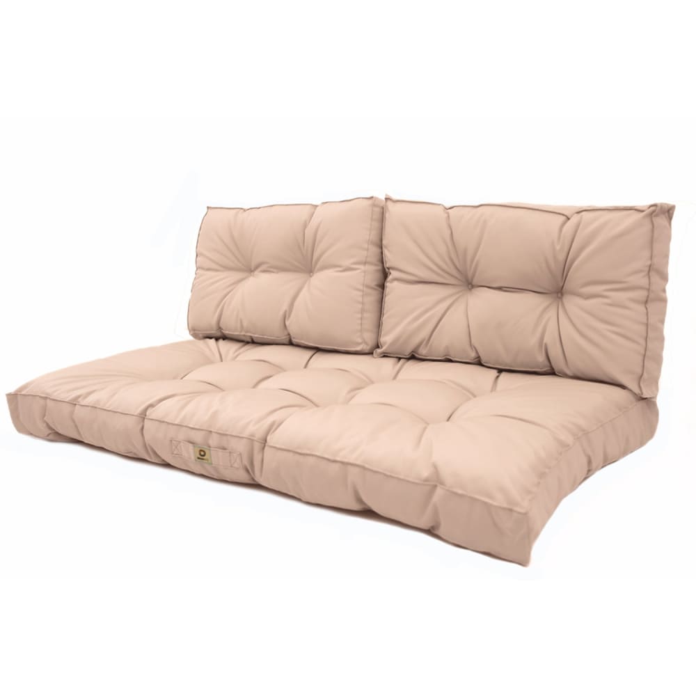 Coussins pour salon de jardin capitonné 120x60cm Beige