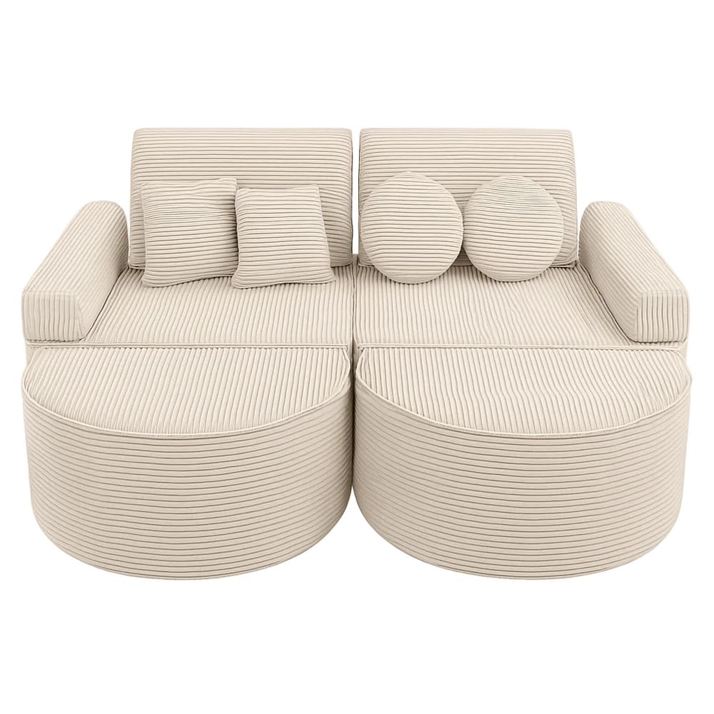 Canapé Pocket 120 cm velours côtelé 12 pcs