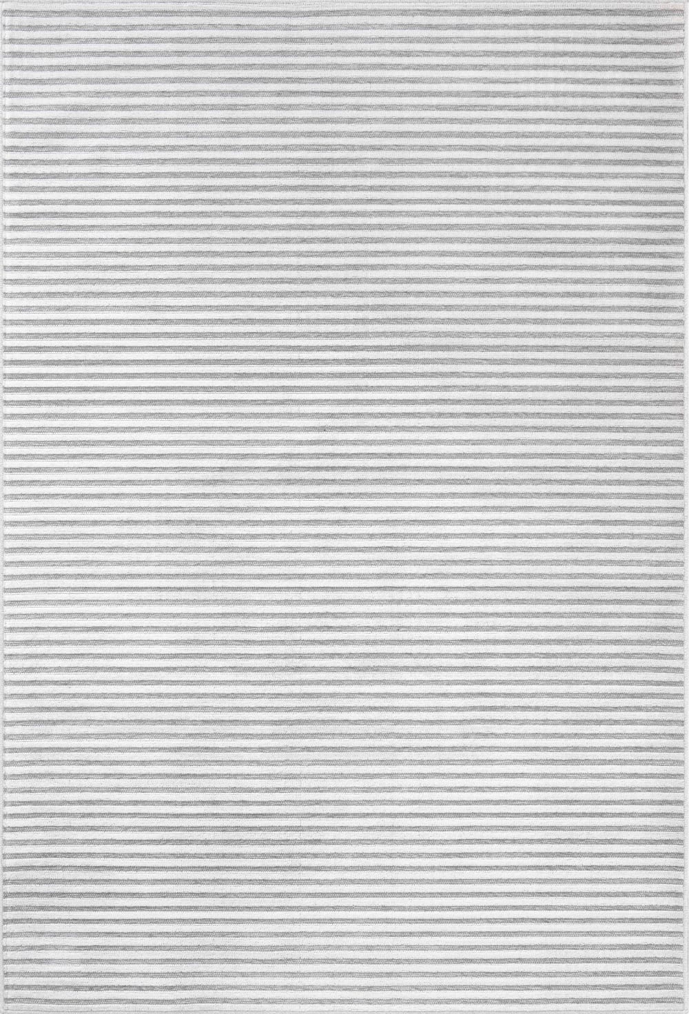 Tapis intérieur extérieur motif en relief rayures grises 152x230 cm