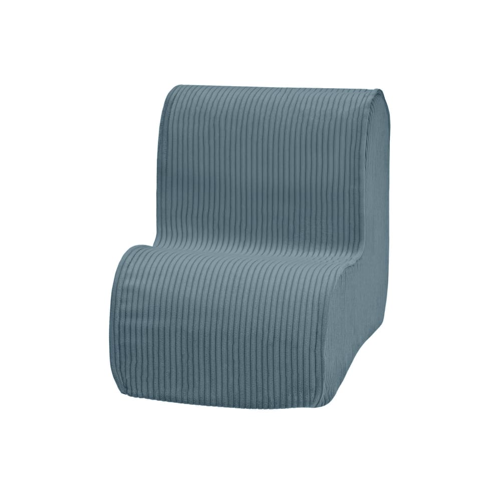 Fauteuil enfant en velours côtelé, turquoise