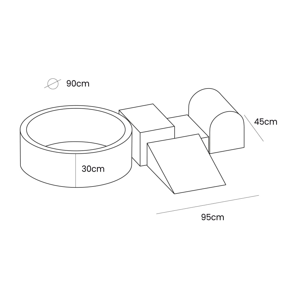 Parcours Motricité Bébé avec Piscine à Balles pour Enfant - Maisons du Monde
