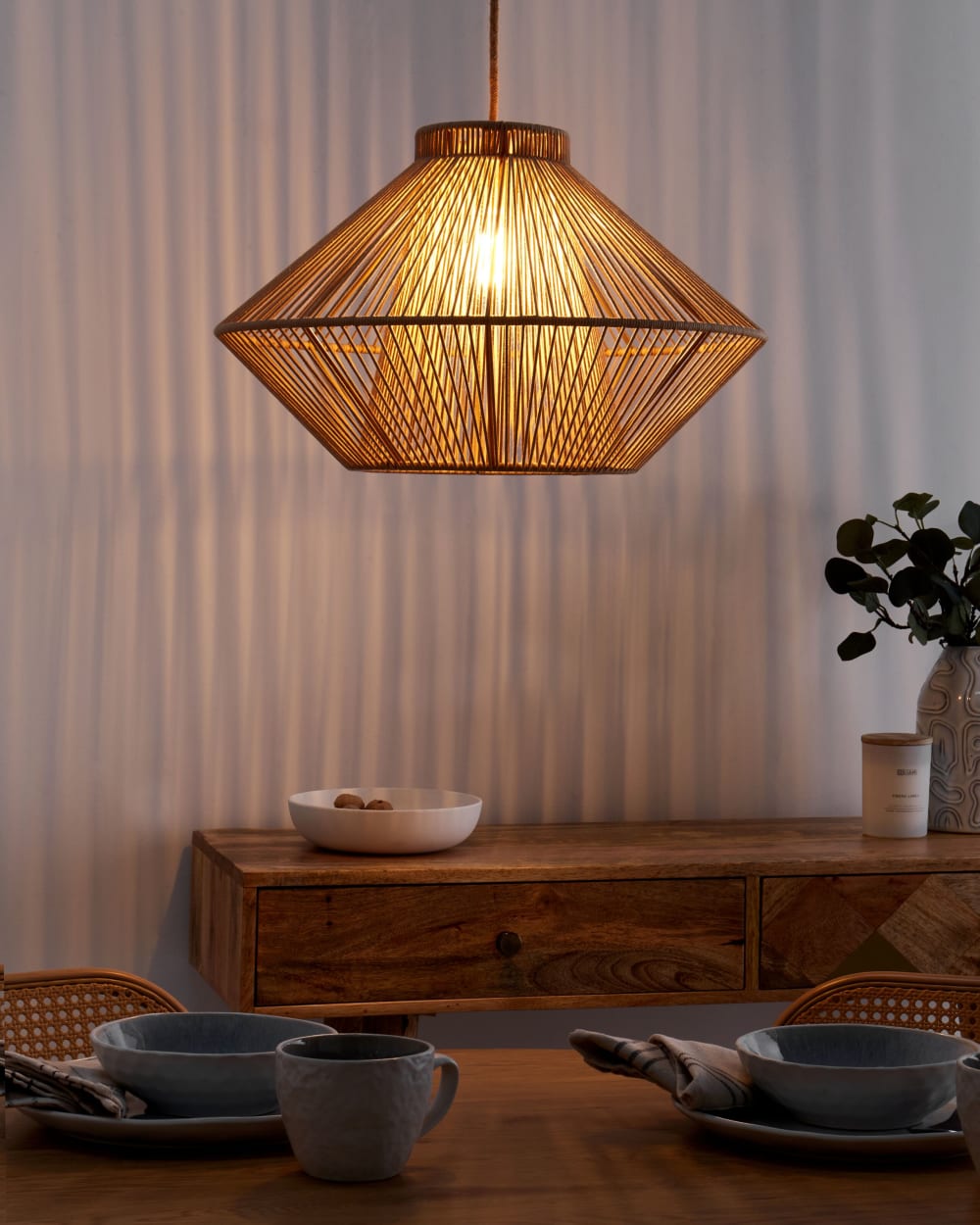 Pendelleuchten aus Stoff 180cm, beige - Maisons Du Monde
