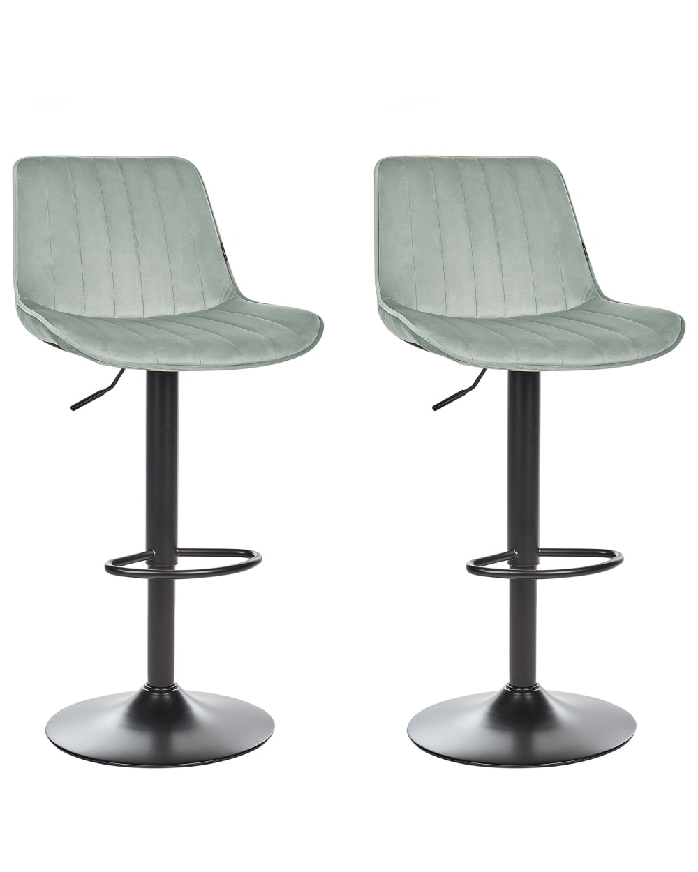 Set Mit 2 BarstüHlen Aus Stoff, GrüN