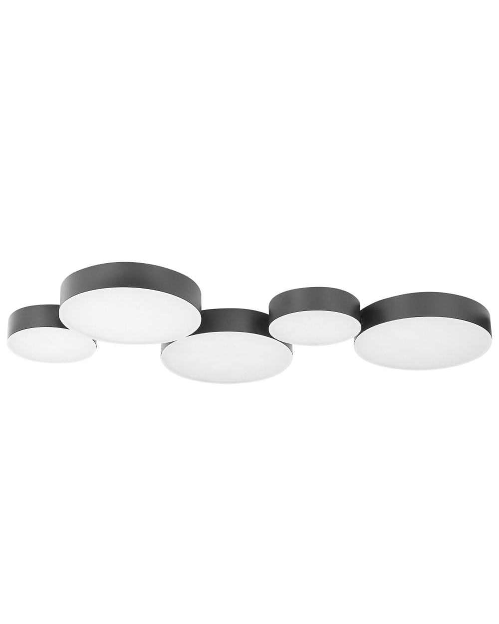 lampara led de techo  metal negro