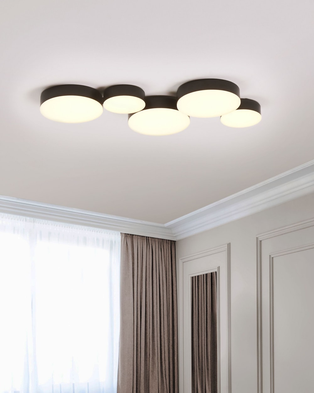 Plafonnier à led métal noir — vue 3