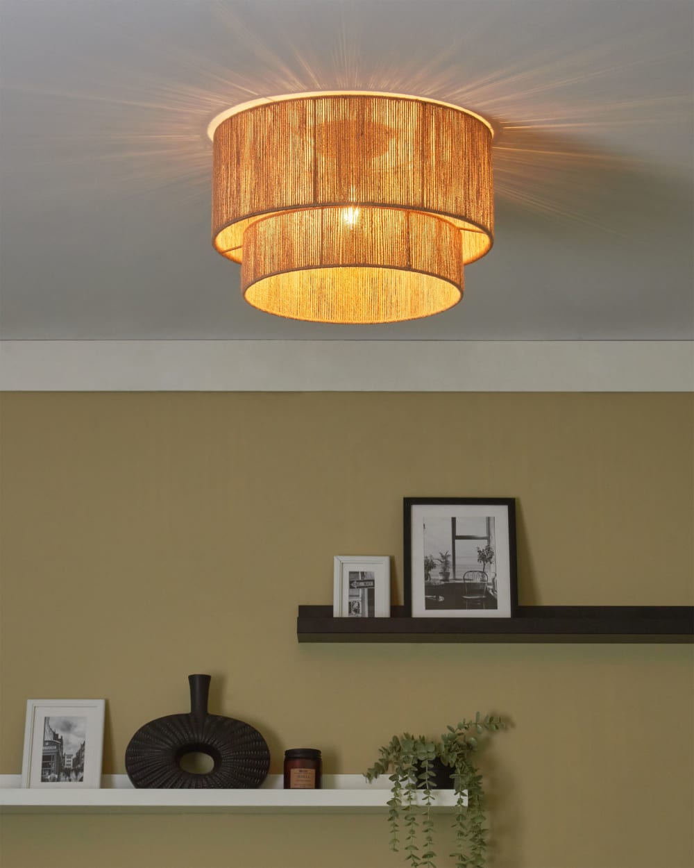 Deckenleuchten aus Stoff 26cm, naturfarben - Maisons Du Monde