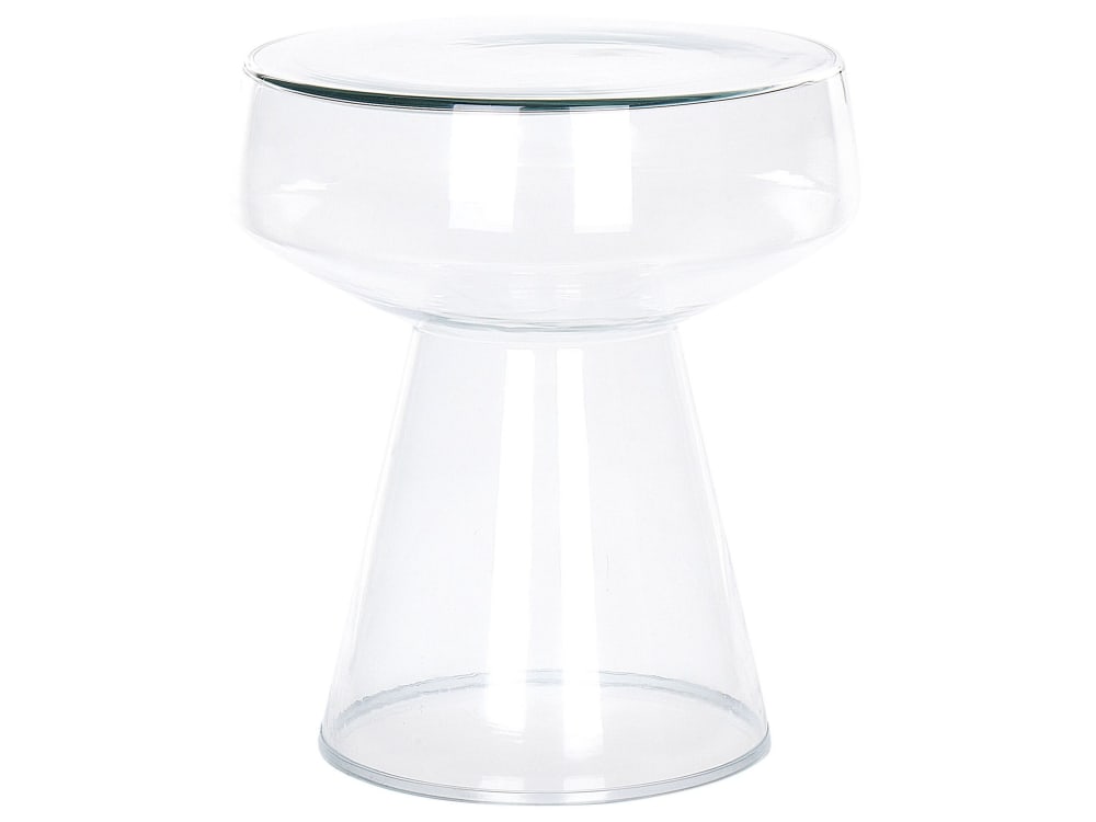 Beliani Beistelltisch aus Glas, transparent style vintage - Glas